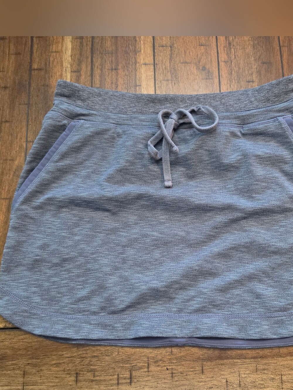 Athleta Heathered Blue Drawstring Casual Women’s Skirt